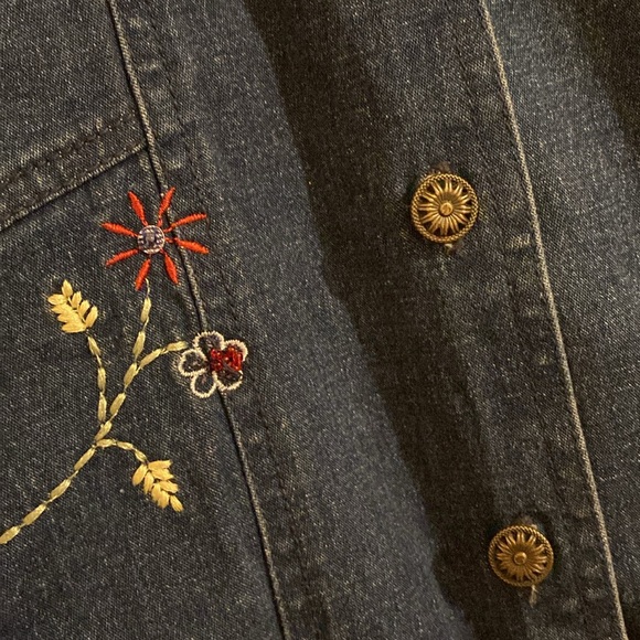 Alfred Dunner embroidered jean jacket size 14 - Picture 3 of 7
